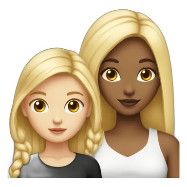 blond girl and black cat sticker