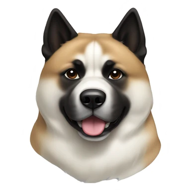 American Akita black face sticker