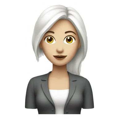 Pale woman with money sticker