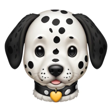 Dalmatian with spotted collar sticker