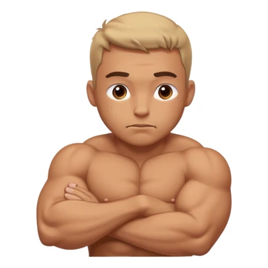 Buff guy looking over his shoulder blushing like a shy little girl sticker