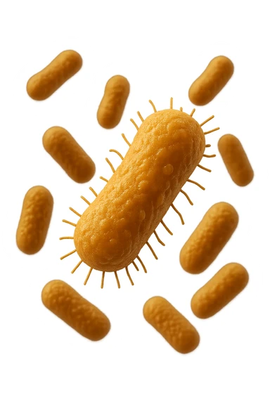 EMOJI STILE IPHONE 3D DI batteri intestinali che fluttuano in aria E FALLO MOLTO REALISTICO IN 3D sticker