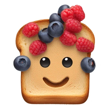 1 tost on the top peanut butter & berries  sticker