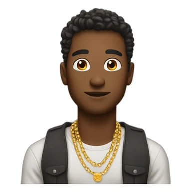 A guy with a nice necklace sticker