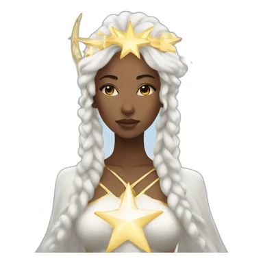White Star goddess sticker