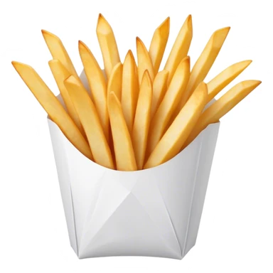 jagged fries in a white paper bow sticker