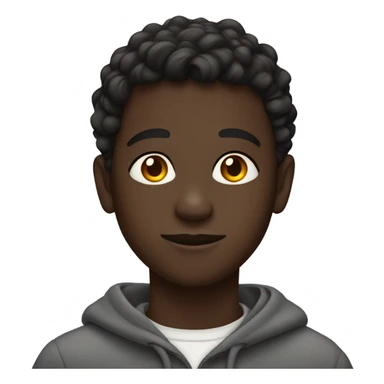 dark-skinned boy with earrings wearing sweat-shirt sticker