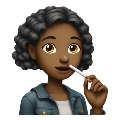 girl with a cigarrette  sticker