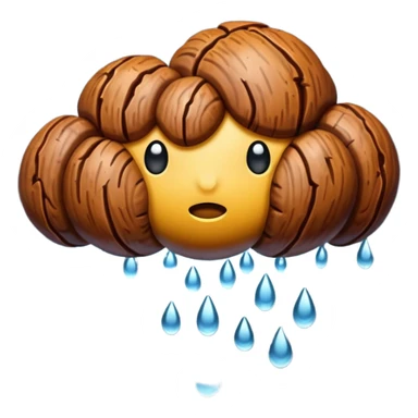 A pecan heavy metal rain cloud sticker