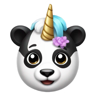 an pandacorn. an mix between panda and unicorn. sticker