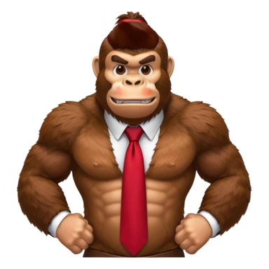 Donkey Kong🦍💪🐵 with red tie sticker
