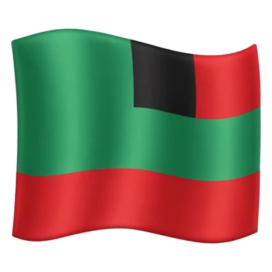 plain Flag with Red, Black and Green horizontal stripes flag  with no flag pole sticker