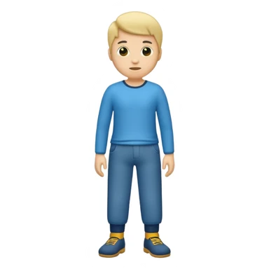 A little guy with no limbs but legs with pants sticker