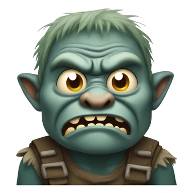 Scared angry troll sticker