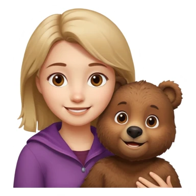 Masha with bear sticker