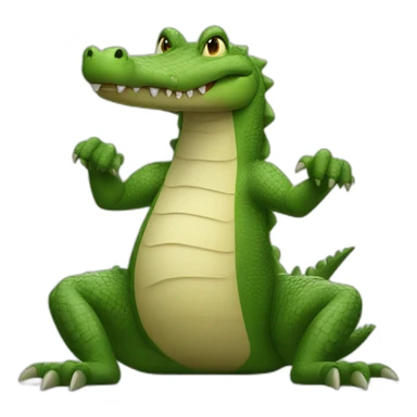 crocodile with arms crossed like an X sticker