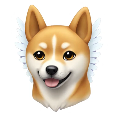 Shiba inu with angel wings  sticker