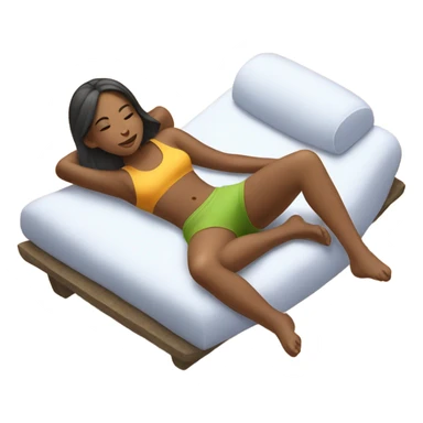 Girl relaxing sticker