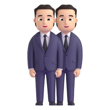 man wearing a suit with black horizontal stripes sticker