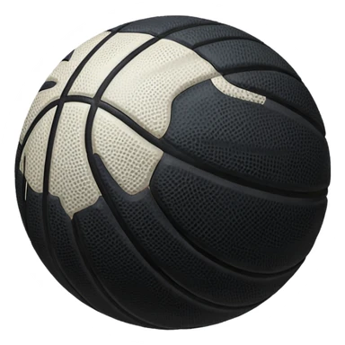A black basketball emoji colored black sticker