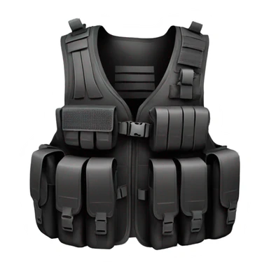 all black CS tactical vest sticker