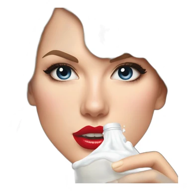 taylor-swift-selfie-milk-on-face-dripping sticker