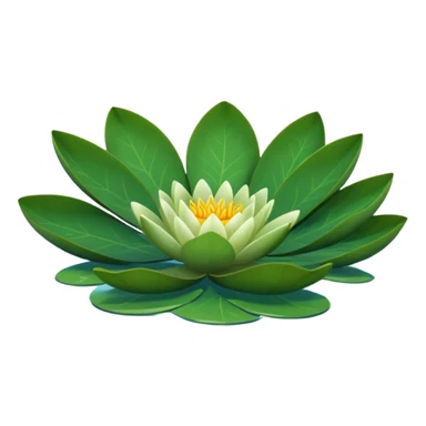 Round water lily leaf sticker