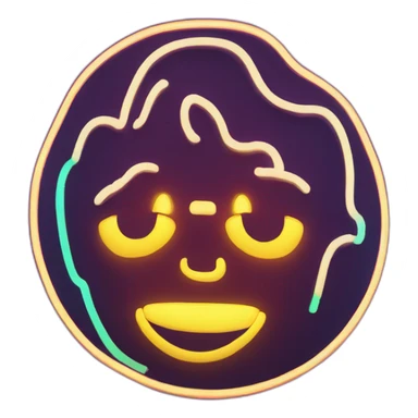 Juicy booty neon sign style man sticker