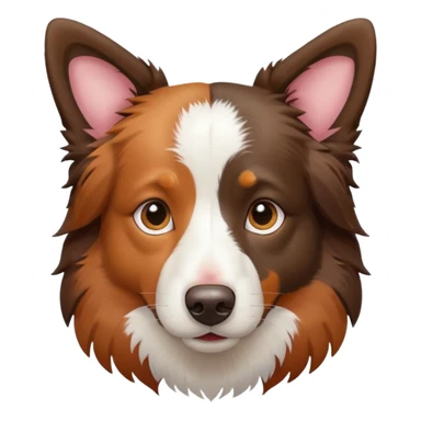 Colorful Border collie Dog, Border collie Portrait, Dog Sticker Clip art sticker