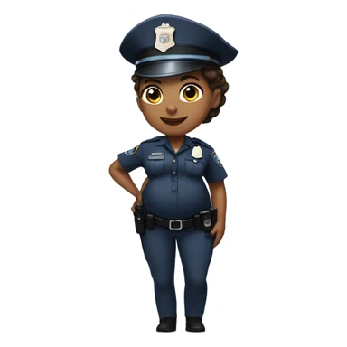 Realistic pregnant police officer in a police maternity dress pregnant maternity police pregnant  sticker
