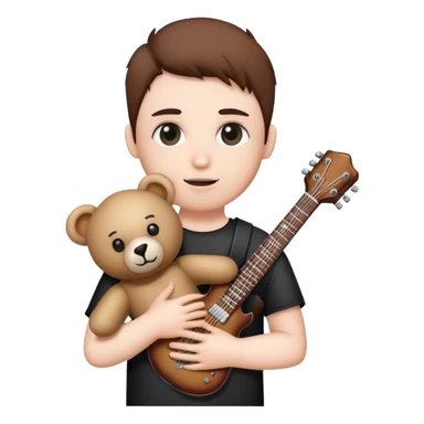 Teddybär auf dem Arm auf einem Metal Konzert  sticker