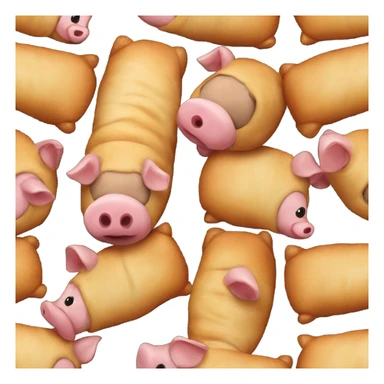 Realistic pigs in blanket sticker