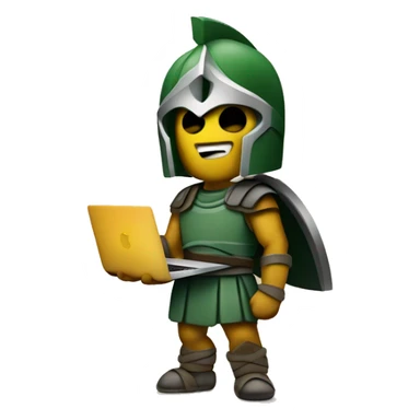 spartan with macbook sticker