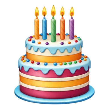 Happy birthday cake sticker