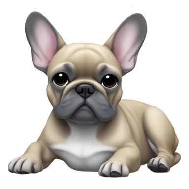 Blue fawn French bulldog sleeping laying down  sticker