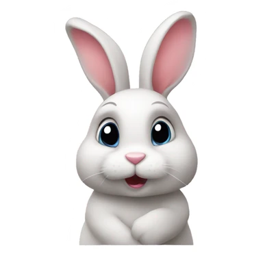 Bunny blowing kiss sticker