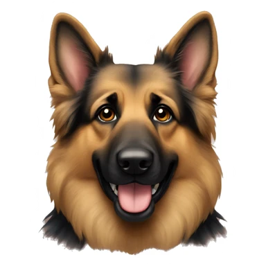 long haired german shepherd sticker