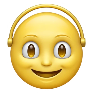 Creepy smile emoji with halo sticker