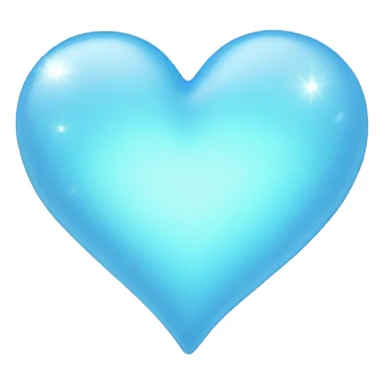 Sparkling pastel blue heart sticker