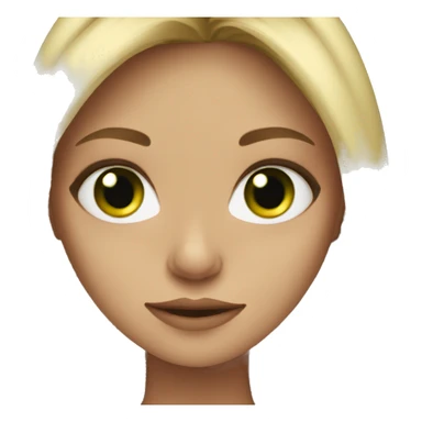 girl with dirty blonde hair and green eyes sticker