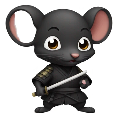 Black rat as shogun sticker