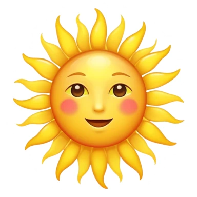 Sun with a heart in it sticker