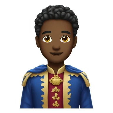 My son wearing royal cloth sticker