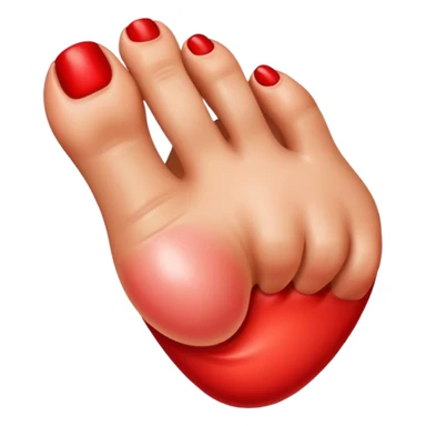 swollen andred big toe sticker