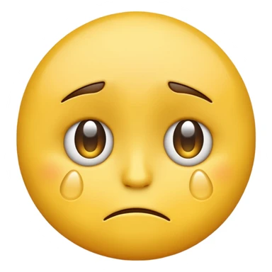 Emoji face trying not to cry sticker