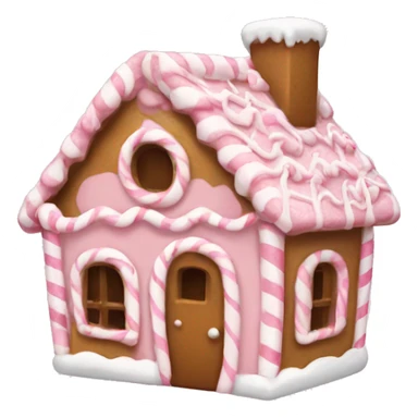 Light pink gingerbread candy house sticker