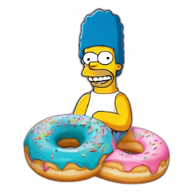 simpson with a donat sticker