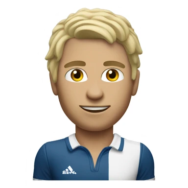 White tennis player, similar to Rafael Nadal with semi blond hair  sticker