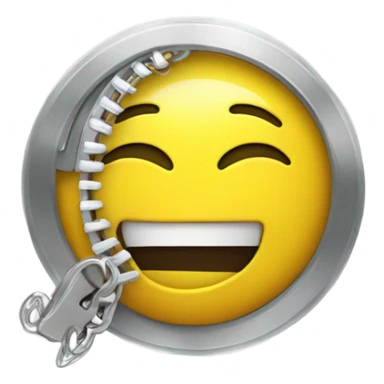 Zipped mouth emoji sticker