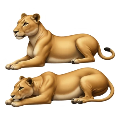 a lioness's silhouette laying down sticker
